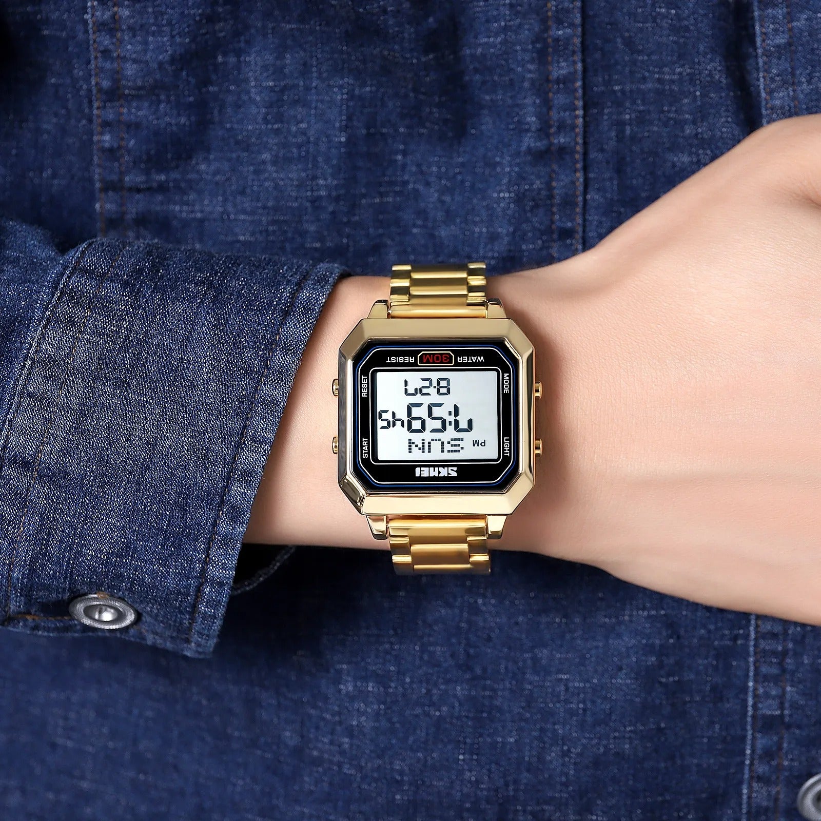 Skmei – 2149 – Metal Digital Watch – Gold image 2