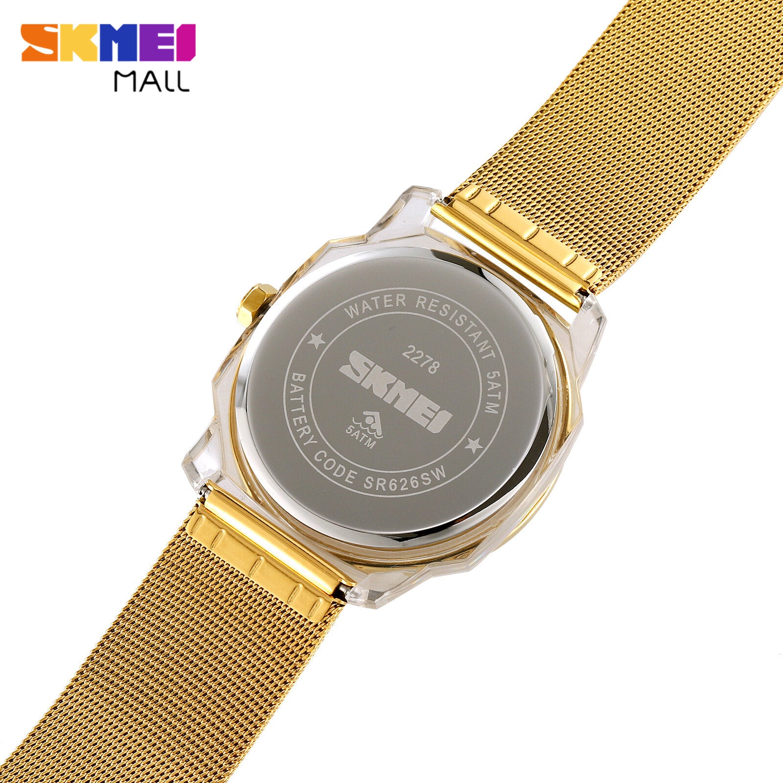 SKMEI - 2278 - High Quality Luxury Watch - Gold image 4