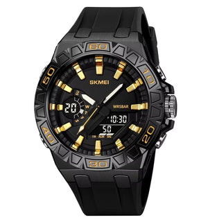 Skmei - 2276 - S-shock Sport Watch - Black/Gold image 1