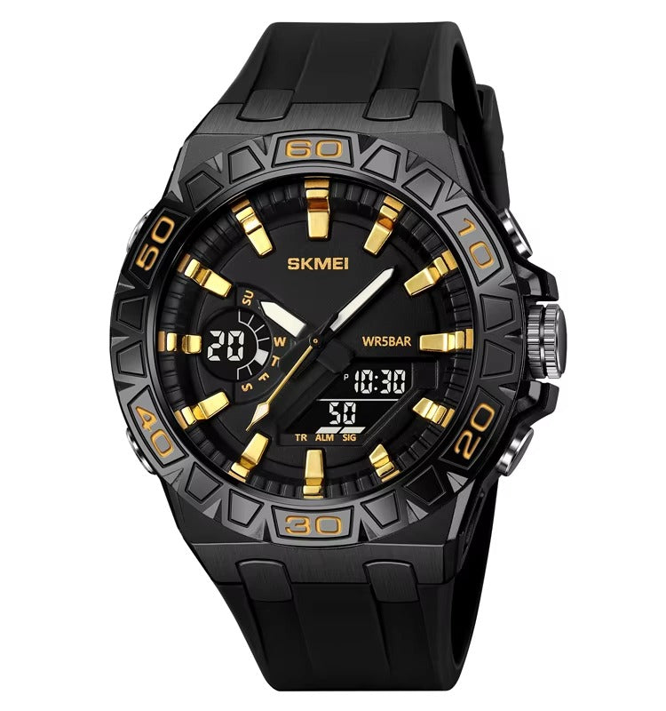 Skmei - 2276 - S-shock Sport Watch - Black/Gold image 1