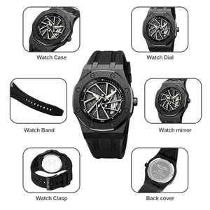 SKMEI - 2359 - Rotating Wheel Sports Edition Watch - black-silical gel image 5