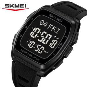 SKMEI 2441 - Smart Digital Sports Watch - Black/Black
