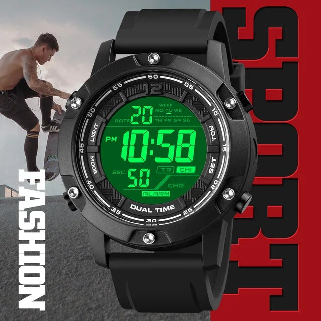 SKMEI - 1762 - Digital LED Military Sport Watch - Black image 3