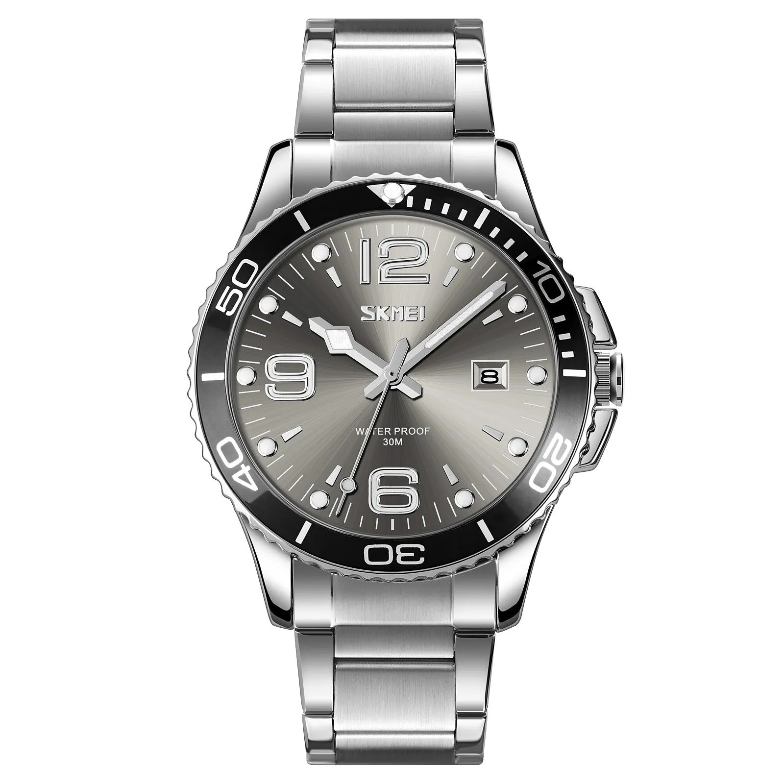 Skmei – 9278 – Luxury Stainless Steel Quartz Watch – Gray image 0