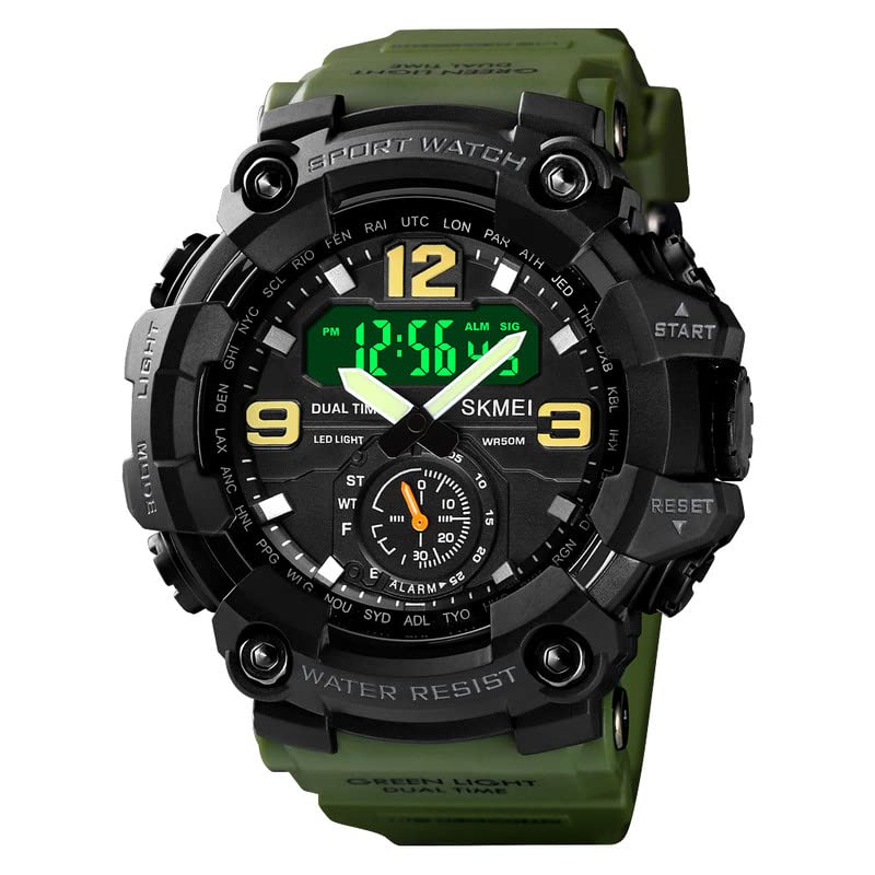 Skmei - 1637 - Warrior Dual Display Watch - Army Green image 6