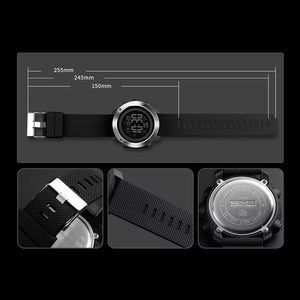 SKMEI - 1416 - High Quality Luxury Watch - Black-Steel image 3