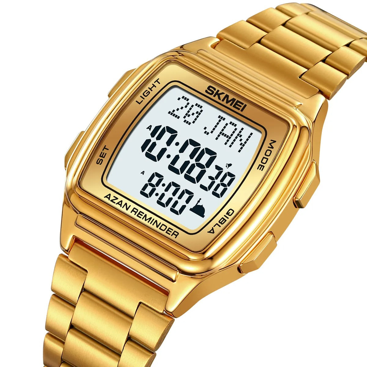 SKMEI - 2240 - Qibla Azan Time Reminder Prayer Watch - gold image 1