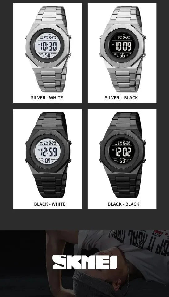 Skmei - 2066 - Digital Sports Waterproof Hand Multifunctional - Black image 4