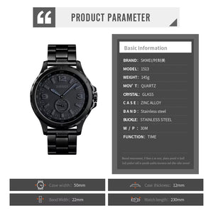 SKMEI - 1513 - High Quality Luxury Watch - Black image 7