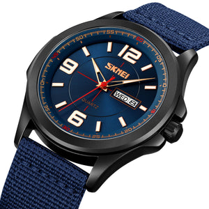 SKMEI - 9315 - Casual Nylon Strap Men’s Watch - blue image 1