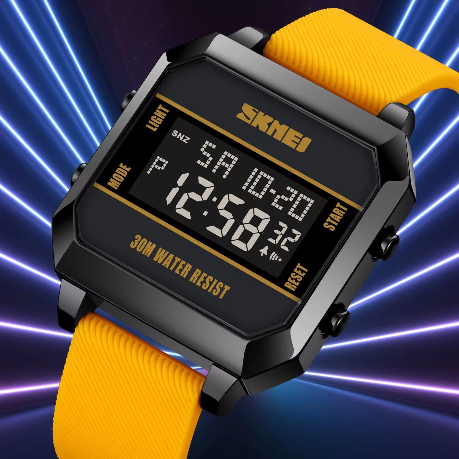 Skmei - 1848 - Digital Waterproof LED Luminous - Yellow image 2