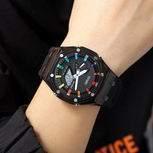 Skmei - 2100 - World Time 50m Waterproof - Black/White image 4