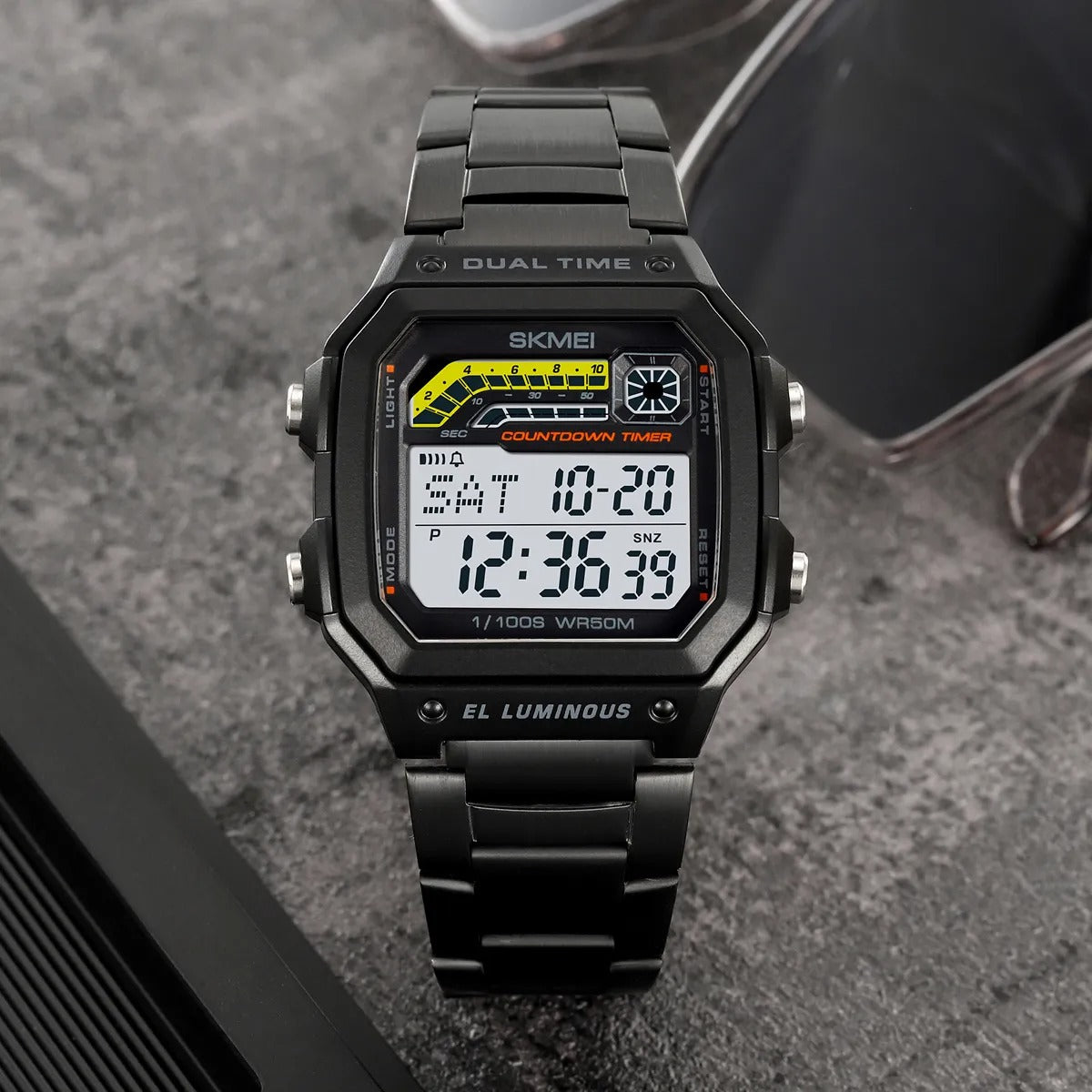 Skmei – 2307 – Digital Sports Watch – Black/Steel image 1