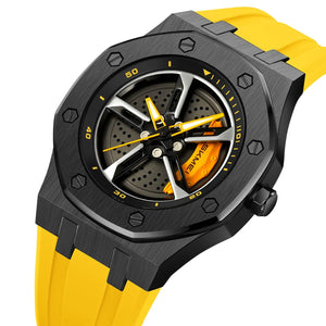 SKMEI - 2359 - Rotating Wheel Sports Edition Watch - yellow-silical gel image 0