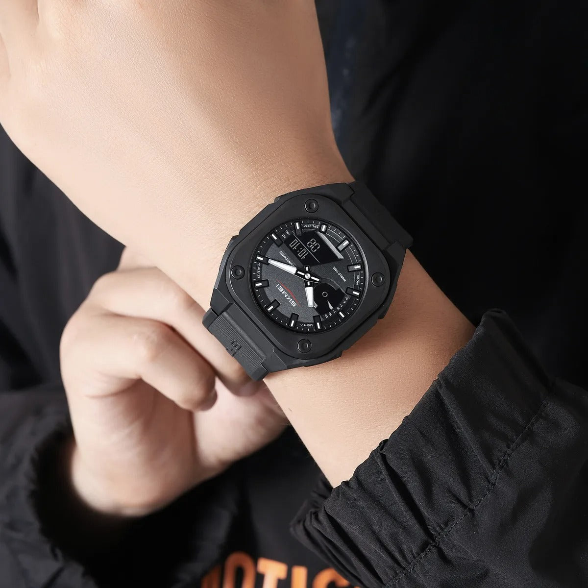 Skmei - 2328 - World Master Dual Display Watch - Black image 5