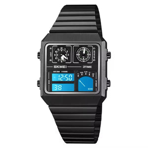 SKMEI 2198 Digital Thermometer Multifunctional Watch - Black image 4