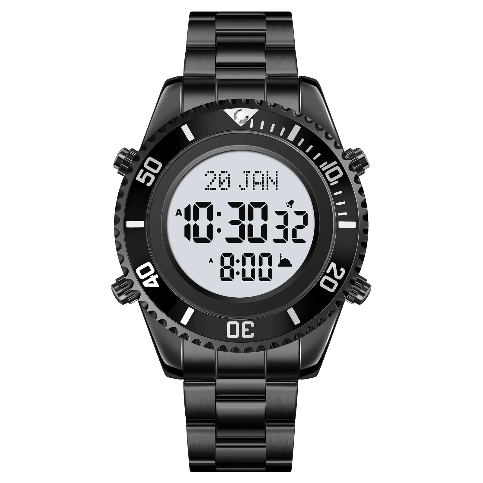 SKMEI - 2141 - Qibla Azan Time Reminder Prayer Watch - black image 0