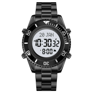 SKMEI - 2141 - Qibla Azan Time Reminder Prayer Watch - black image 0