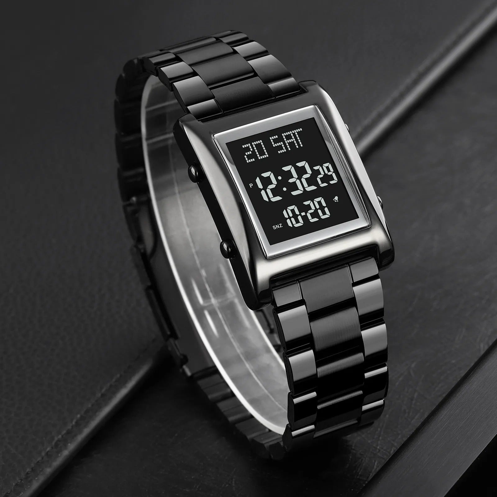 SKMEI 1812 Compact Square Digital Watch - Black/black image 1