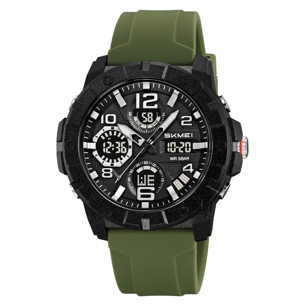 Skmei - 2487 - Urban Storm Dual Display Watch - Army Green image 4