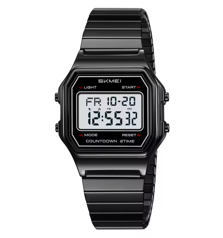Skmei – 2465 – Digital Spring Strap Watch – Black/White/SpringStrap image 1