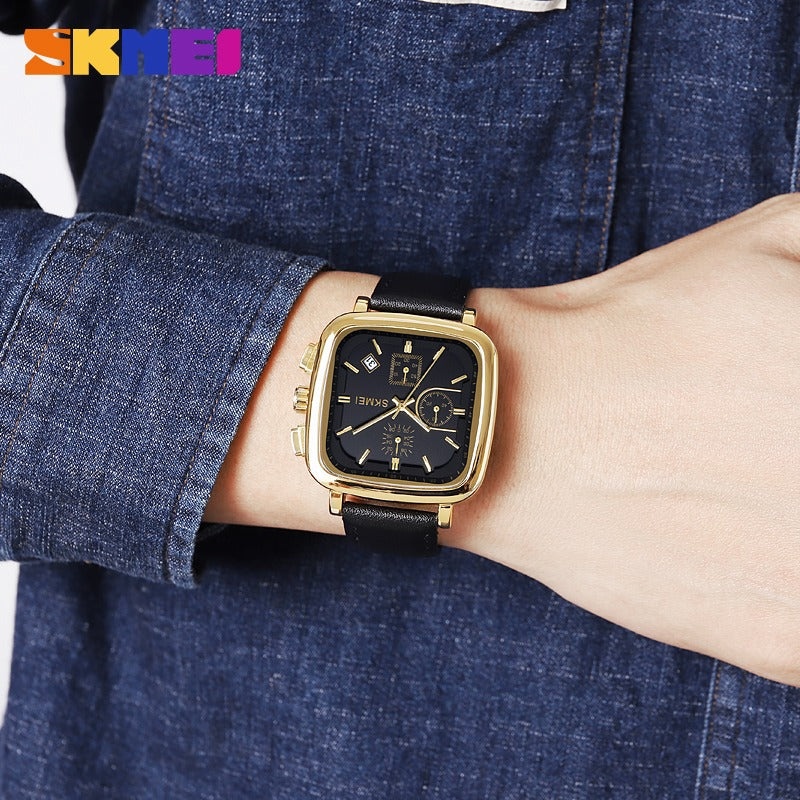 Skmei - 2182 - Simply Date Stopwatch - Gold image 3