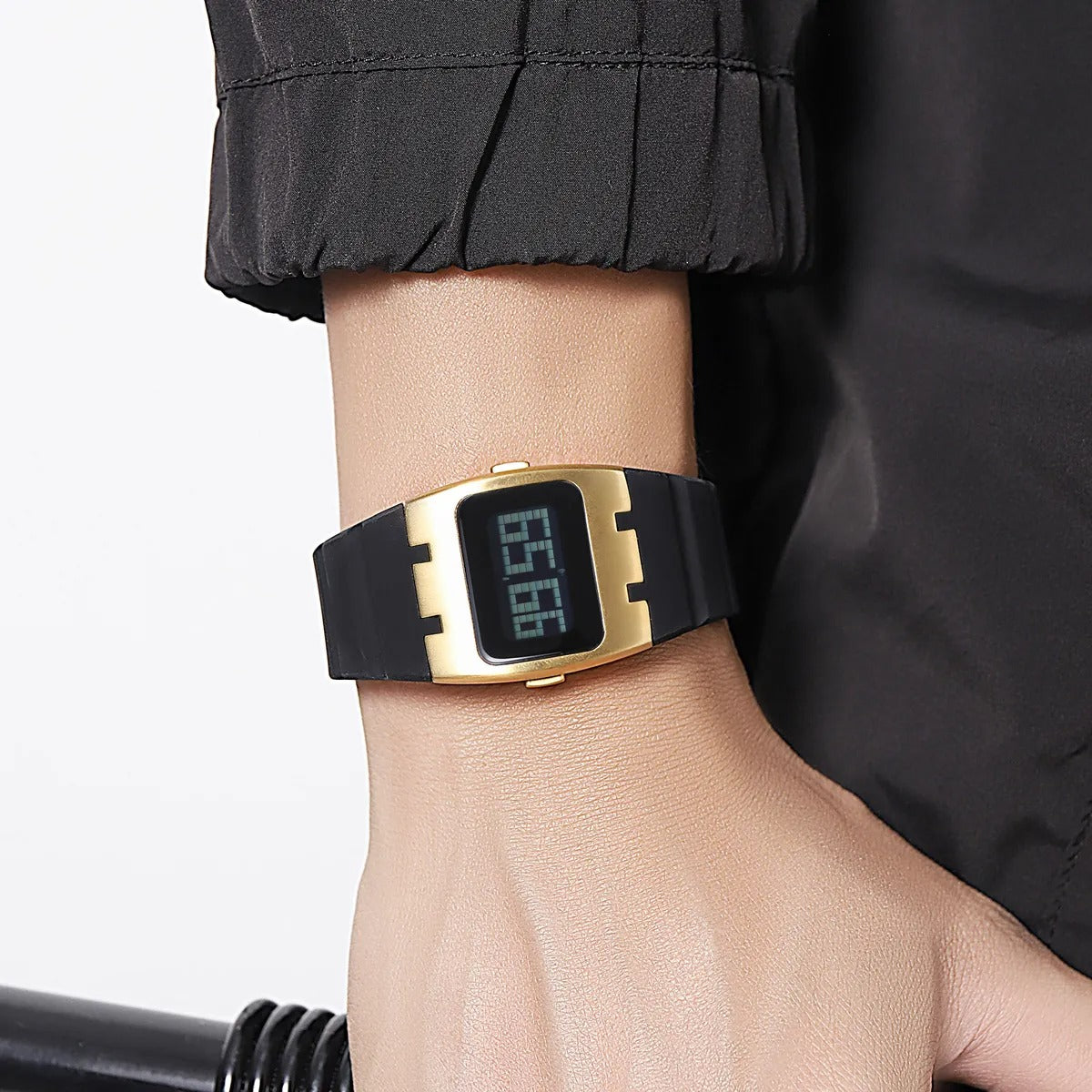 SKMEI 2415 Compact Digital Silicone Strap Watch - Gold image 2