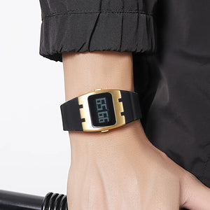 SKMEI 2415 Compact Digital Silicone Strap Watch - Gold image 2