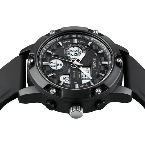 SKMEI - 1757 - Analog Digital Waterproof Quartz Movement Watch - black/white image 2