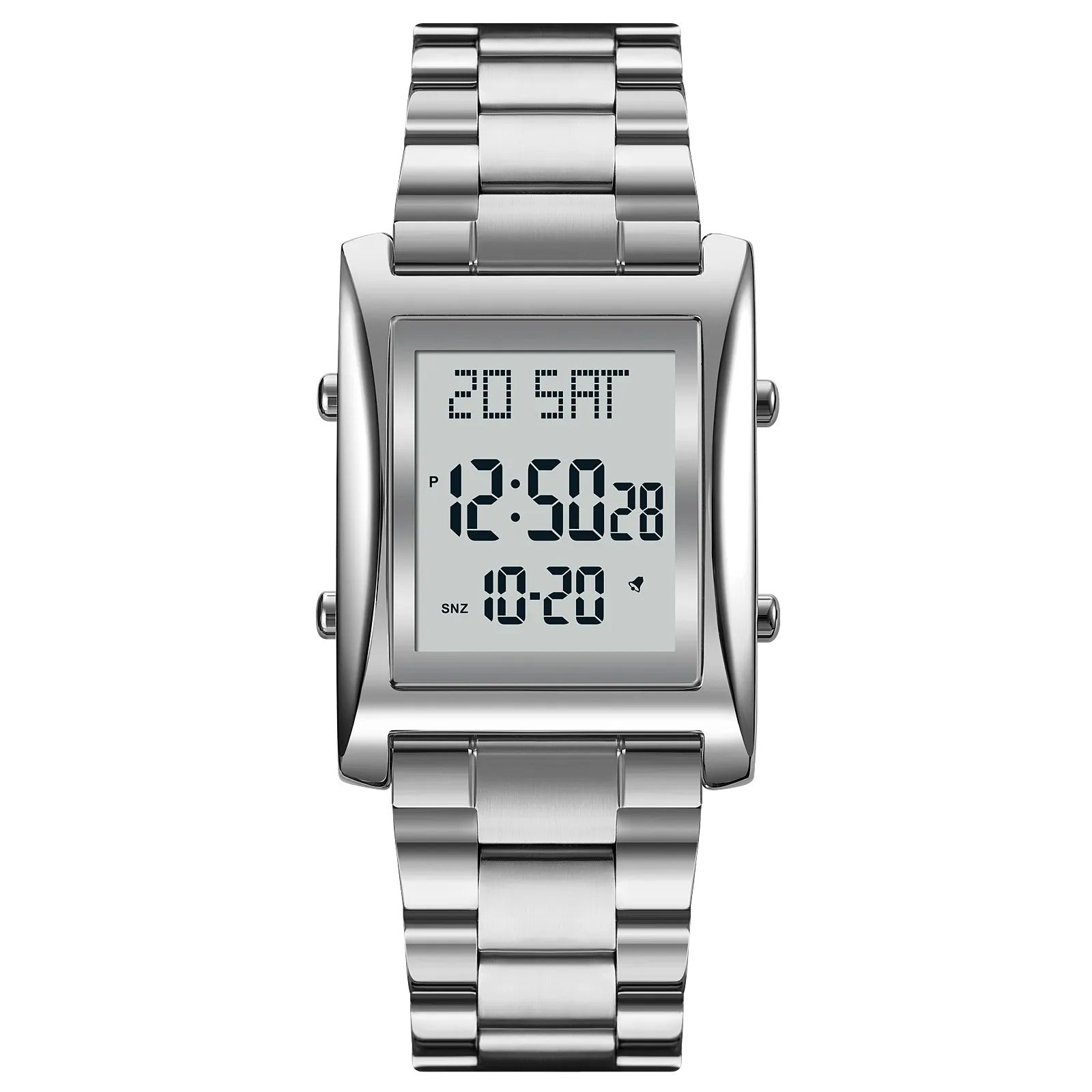 SKMEI 1812 Compact Square Digital Watch – Silver image 0