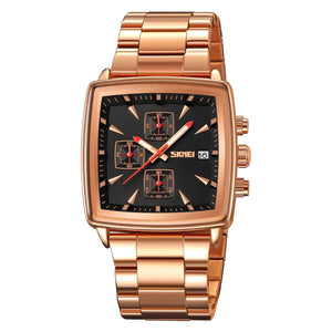 SKMEI - 9331 - Luxury Chronograph Wr30m Waterpoof Quartz - Rosegold/Black image 3