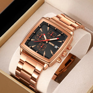 SKMEI - 9331 - Luxury Chronograph Wr30m Waterpoof Quartz - Rosegold/Black image 1