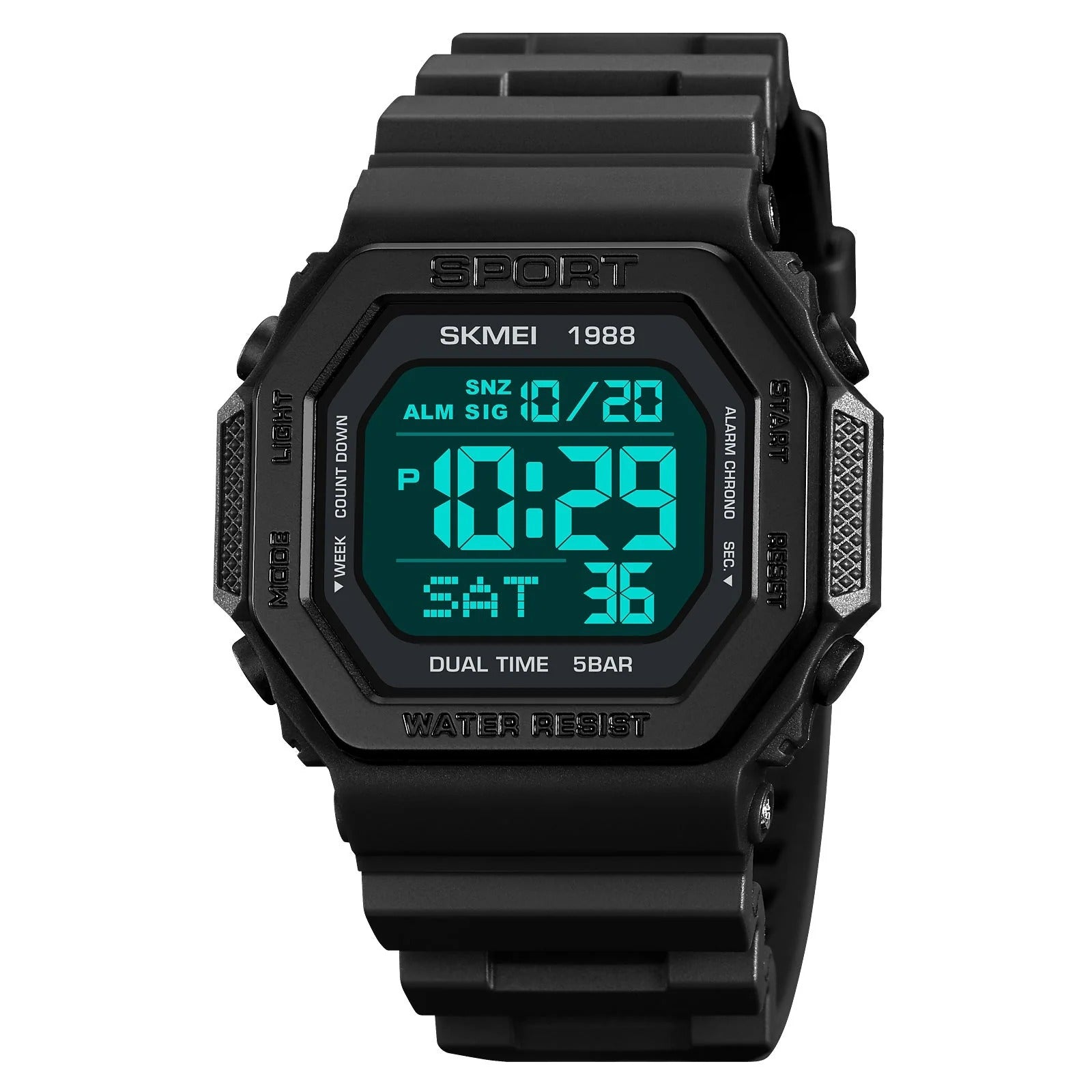 Skmei - 1988 - Street Armor Digital Watch - Black image 1