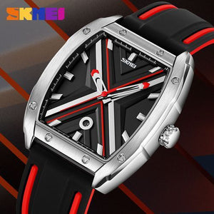 Skmei - 9364 - Sporty Barrel Shape Quartz Watch - Red image 4