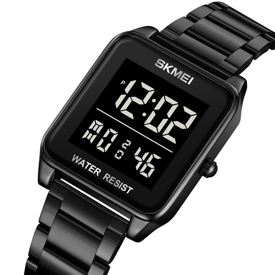 SKMEI 2154 Rectangle Digital Sports Wristwatch - Black/black image 1