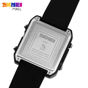 Skmei - 2246 - Modern Square Digital Watch - silver/black image 3
