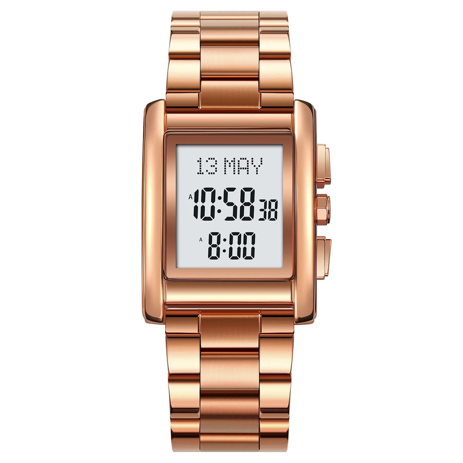 SKMEI - 2092 - Qibla Azan Time Reminder Prayer Watch - rose gold image 0