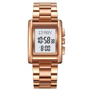 SKMEI - 2092 - Qibla Azan Time Reminder Prayer Watch - rose gold image 0