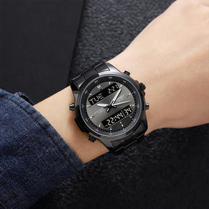 Skmei - 2049 - Multifunctional Waterproof Watch - Black/Black image 3