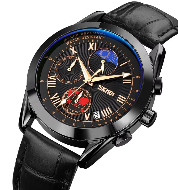 SKMEI - 9236 - Chronograph High Quality Watch - Black/Black image 1