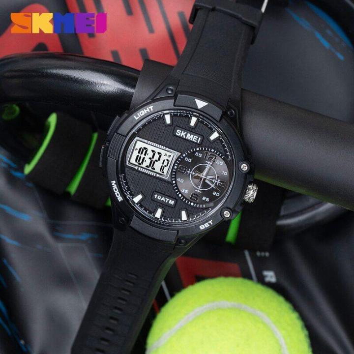 SKMEI - 1761 - Analog Digital Sports LED Stopwatch - black/white image 3