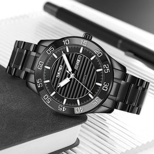 Skmei - 9293 - Premium Steel Quartz Performance Watch - black/black image 3