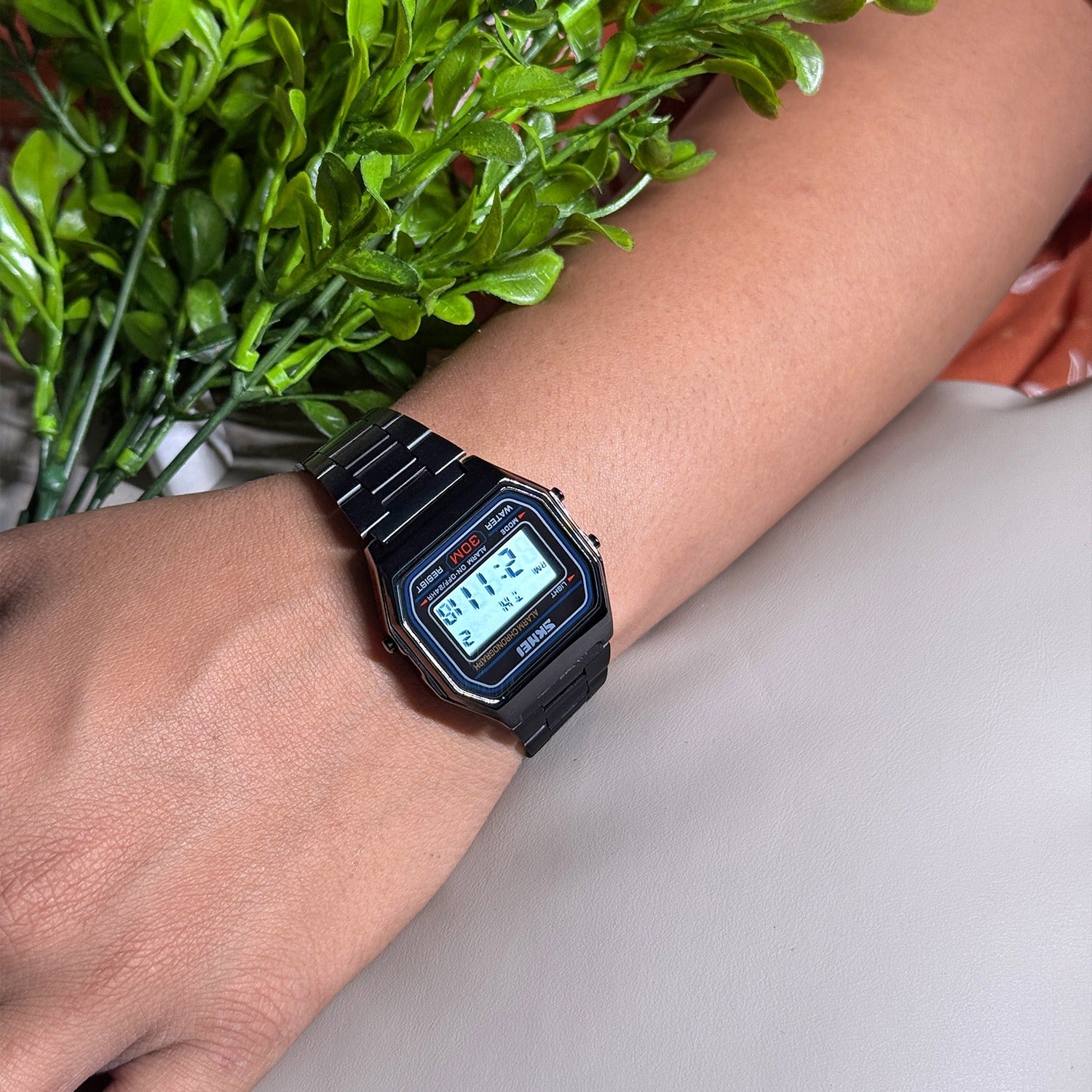 Skmei - 1123 - Digital Stainless Steel Watch - Black image 3
