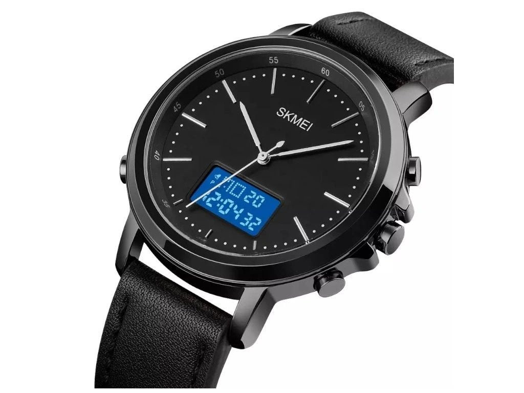 Skmei - 1652 (Strap) - Multifunctional Waterproof - Black/White-Leather image 6