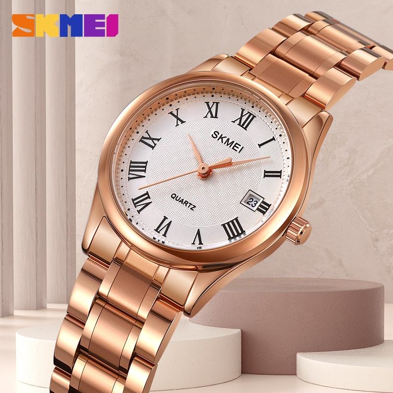 SKMEI - 2178 - Women Stainless Steel High Quality Luxury Watch - rose gold image 3