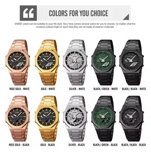 Skmei - 1816 - Dual Display luminous waterproofs 50+ timezone - Silver/White image 6