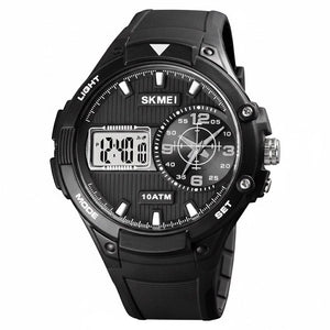 SKMEI - 1761 - Analog Digital Sports LED Stopwatch - black/white image 0