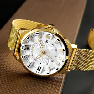 SKMEI - 9166 - Stainless Steel Japan Movement Watch - white image 2