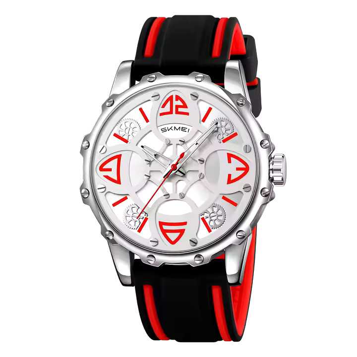 SKMEI 9342 Racing Analog Quartz Sports Watch - Red image 0