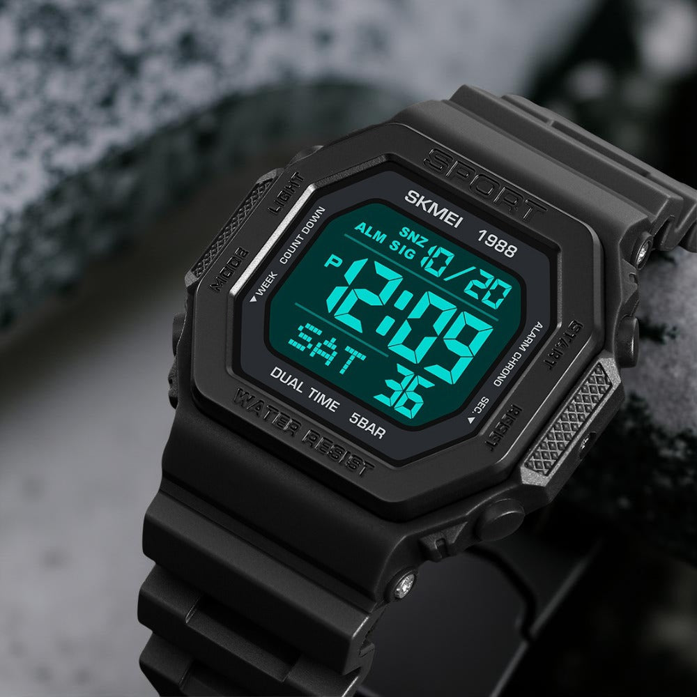 Skmei - 1988 - Street Armor Digital Watch - Black image 3